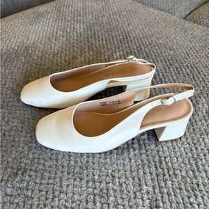 Dream Pairs Low White Heels